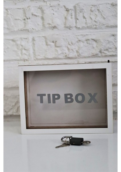 Tekno Trust Ahşap Özel Yapım Kilitli Beyaz Tıp Box- Kumbara modelleri