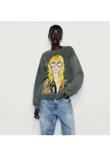 Zr Antrasit Oversize Sweatshirt