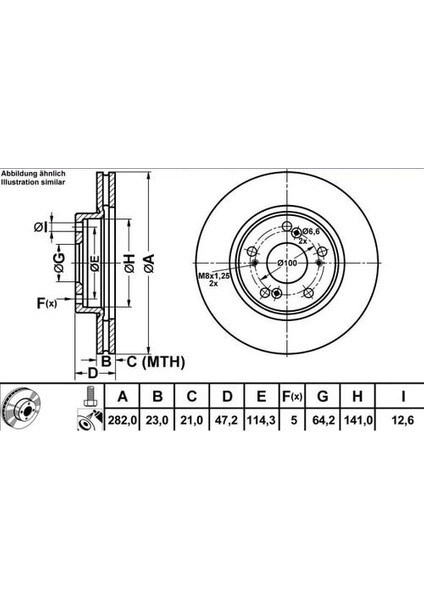 Fren Disk Takım Honda Civic 07-11/Crv 07-11 Ön Takım Havalı 282.5Mm /5251-S7A-E10