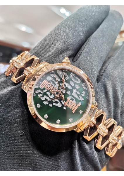 Just Cavallı Swarovskı Detaylı Yeşil Kadranlı Kadın Kol Saati fiyatları
