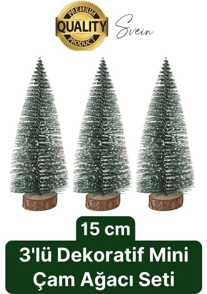 3 Boy Mini Çam Ağacı Masaüstü Minyatür Dekorasyon Süs Kar Yeni Yıl Noel Yapay Sedir Ağacı Seti Küçük