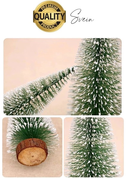 3 Boy Mini Çam Ağacı Masaüstü Minyatür Dekorasyon Süs Kar Yeni Yıl Noel Yapay Sedir Ağacı Seti Küçük fırsatları