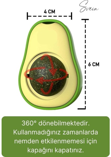 Doğal Avokado Kedi Nanesi Otu Topu Oyuncağı Yapışkanlı Yalama Sakinleştirici Catnip Yenilebilir Çimi