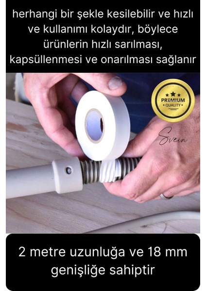 10 Ad. 20 mt Kablo Yalıtım Pvc Elektrik Bandı Dayanıklı Sızdırmaz Koruma Bant Beyaz fırsatları