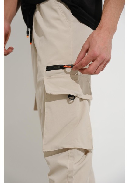 Bl Non Stop Baskılı Kort Paraşüt Kumaş Tactical Kargo Cepli Erkek Eşofman Alt fiyatları