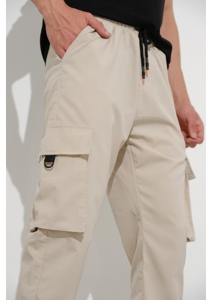 Bl Non Stop Baskılı Kort Paraşüt Kumaş Tactical Kargo Cepli Erkek Eşofman Alt fırsatları