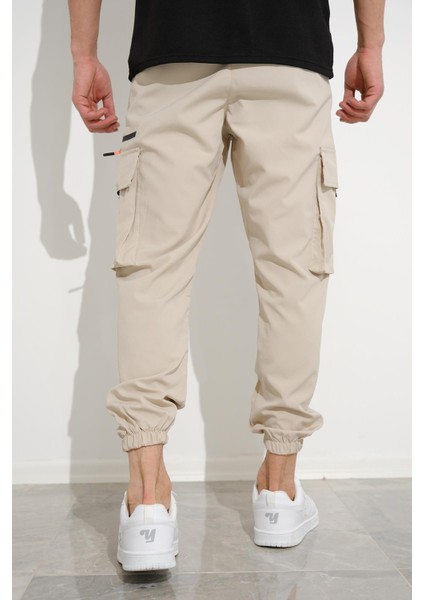 Bl Non Stop Baskılı Kort Paraşüt Kumaş Tactical Kargo Cepli Erkek Eşofman Alt indirimleri