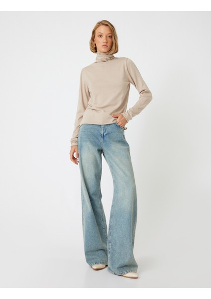 Basic Boğazlı Triko Kazak Uzun Kollu Yumuşak Dokulu fiyatları