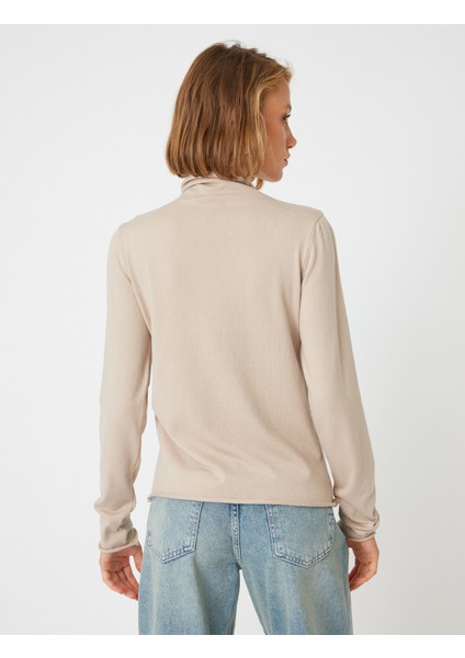 Basic Boğazlı Triko Kazak Uzun Kollu Yumuşak Dokulu fırsatları