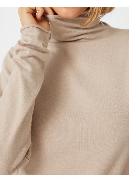 Basic Boğazlı Triko Kazak Uzun Kollu Yumuşak Dokulu indirimleri