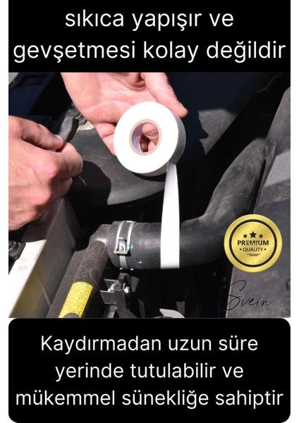 1 Ad. Kalite 20 mt Kablo Yalıtım Pvc Elektrik Bandı Dayanıklı Sızdırmaz Koruma Bant Beyaz