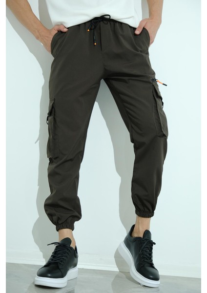 Bl Non Stop Baskılı Kort Paraşüt Kumaş Tactical Kargo Cepli Erkek Eşofman Alt fırsatları