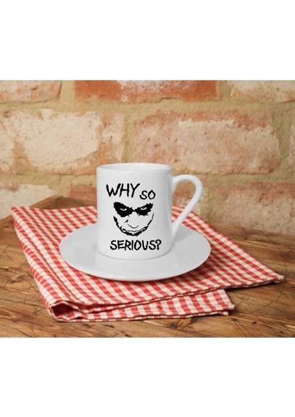 Joker baskılı beyaz kahve fincanı, 1 kişilik, 150 ml, şık ve kullanışlı tasarım