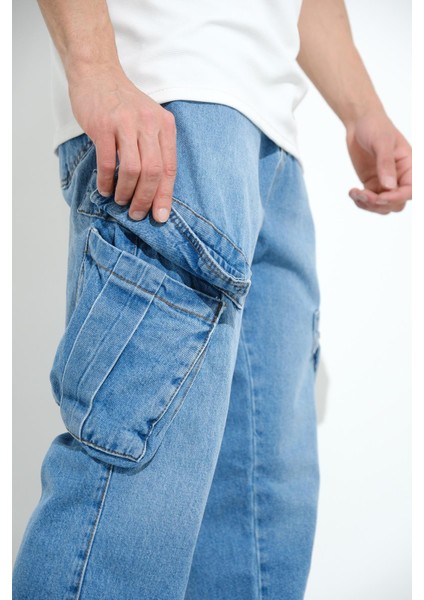 Fierello Kargo Cepli Bol Kesim Baggy Fit Kot Pantolon Jeans fırsatları