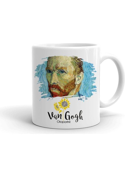 Van Gogh Seramik Beyaz Kupa, şık ve kullanışlı, tek parça, yüksek kalite, ideal hediye