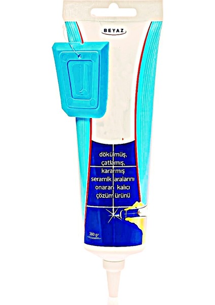 5 Adet Beyaz Derz Dolgusu - Lavabo Küvet Fayans Derzi Kalemi 380 Gr Spatula
