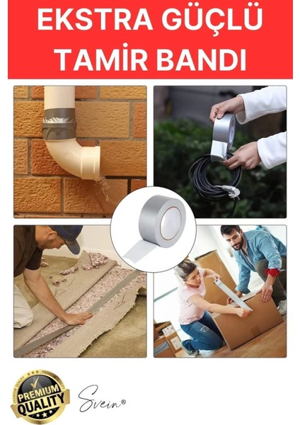 2 Adet 10 mt Gri Lifli Tamir Takviye Onarım Bandı Su Geçirmez Sızdırmaz Kuvvetli Dayanıklı Çatlak fiyatları