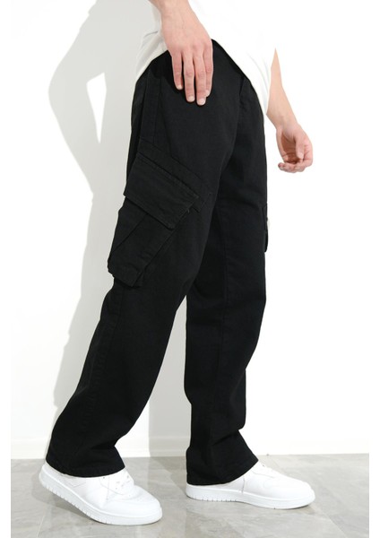 Fierello Kargo Cepli Bol Kesim Baggy Fit Kot Pantolon Jeans fırsatları
