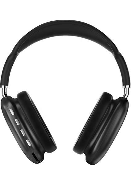 5.2 P9 Air Max Kablosuz 5.0 Mikrofonlu Bluetooth Kulaklık Siyah (P9) Siyah