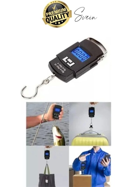 Taşınabilir Hassas Elektronik Terazi El Askılı Ölçekli LCD Dijital Göstergeli Ağırlıkları Bagaj indirimleri