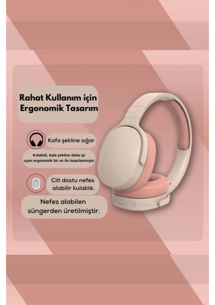 Yeni Nesil Şık Ergonomik Tasarım Extra Bass Kablosuz Bluetooth Mikrofonlu Spor Kulaklık Sd Kart indirimleri