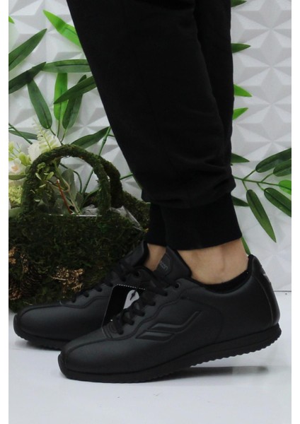 Neptun 5 Siyah Rahat Esnek Sneaker Spor Ayakkabı