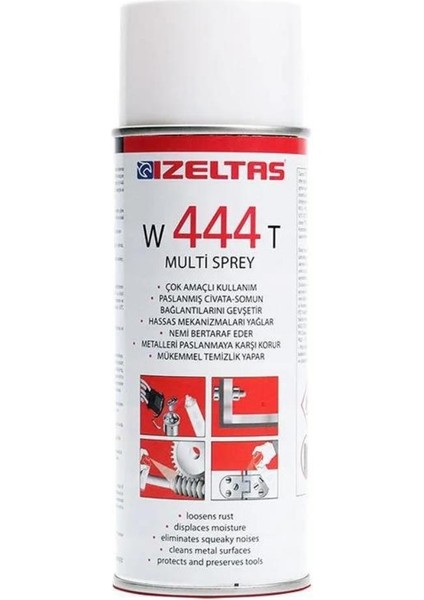 Izeltaş W444T Çok Amaçlı Yağlama ve Pas Sökücü Multi Sprey 400ML