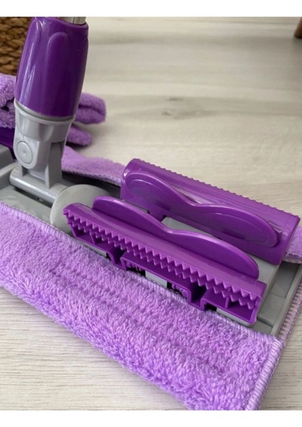 Mandallı Mikrofiber Mop Takımı( Sap,aparat,4 Yedek Mop) 3 Adet Yedek Bez Hediyeli