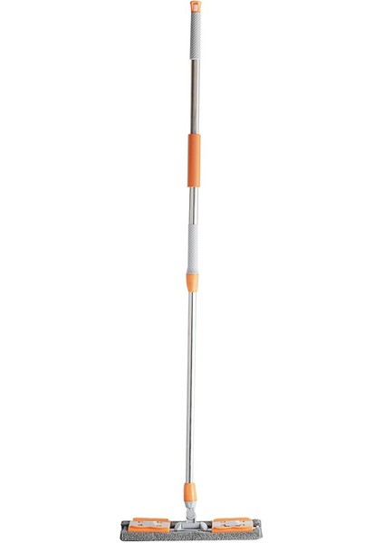 Gri metal saplı 40 cm kelebek mop, pratik ve kullanışlı temizlik aracı