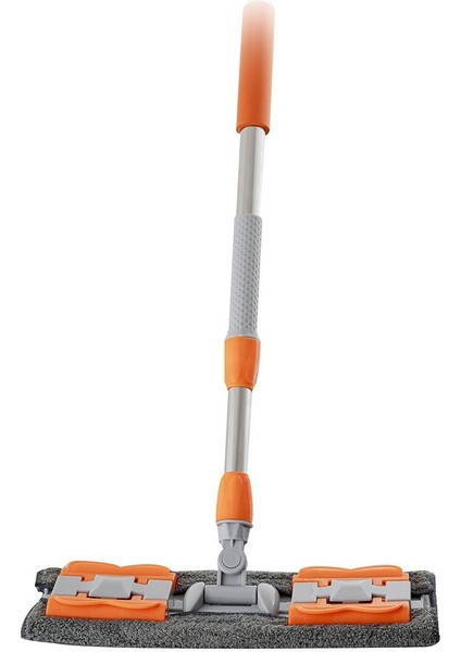 Gri metal saplı 40 cm kelebek mop, pratik ve kullanışlı temizlik aracı modelleri