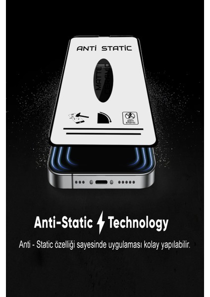 Apple iPhone 16 Promax Tam Kaplayan Anti Statik Kırılmayan Mat Seramik Nano Esnek Ekran Koruyucu Cam