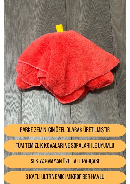 3 Katlı Mikrofiber Havlu Mop Paspas Yedek Ucu Yedek Mop Paspas