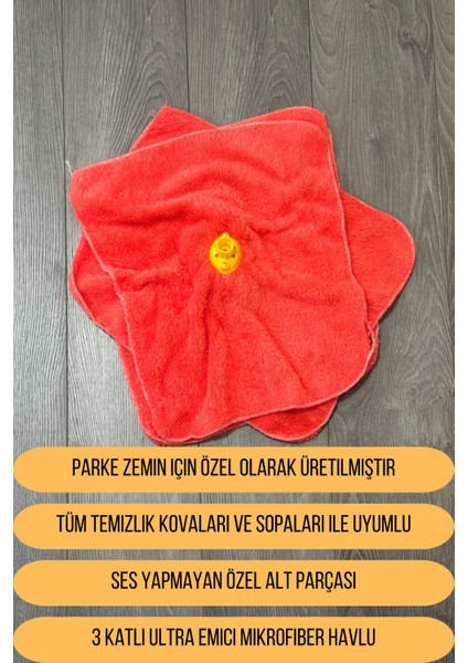 3 Katlı Mikrofiber Havlu Mop Paspas Yedek Ucu Yedek Mop Paspas