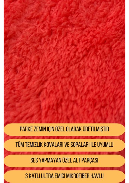 3 Katlı Mikrofiber Havlu Mop Paspas Yedek Ucu Yedek Mop Paspas