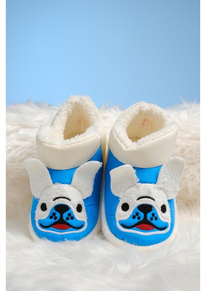 Dogg Desenli Kaydırmaz Taban Termal Isı Kreş Ev Okul Ayakkabısı Bebek Çocuk Panduf Ev Botu modelleri