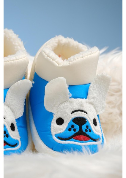 Dogg Desenli Kaydırmaz Taban Termal Isı Kreş Ev Okul Ayakkabısı Bebek Çocuk Panduf Ev Botu fırsatları