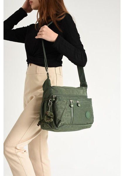 Kadın Omuz Çantası Çok Cepli Hafif Yağmur Geçirmez Klinkır Kumaş 30*20 cm Günlük Kullanıma Uygun