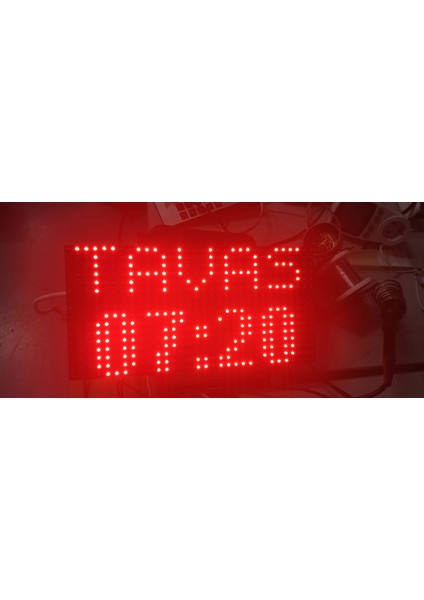 16 x 32 cm Güzergah LED Tabela Servis LED Tabela Çakmaklık Girişli