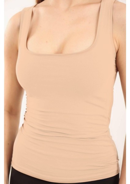 Kadın Basic Geniş Askılı Uzun Penye Body 1068 fırsatları