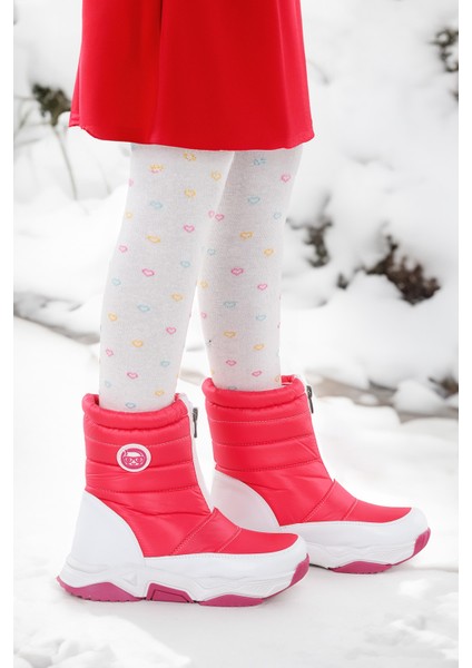 Sumo Fermuarlı Kız Çocuk Kar Botu