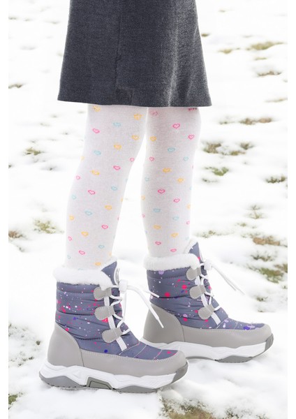 Bambu Bağcıklı Kız Çocuk Kar Botu