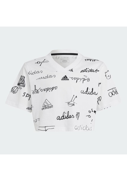 Brand Love Cropped Çocuk Tişört