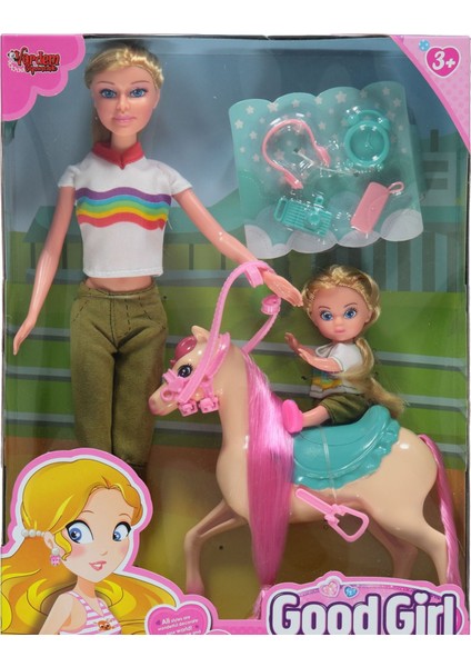 Good Girl 115162 Atlı Kızı ve Anne Bebek 29 cm 3+