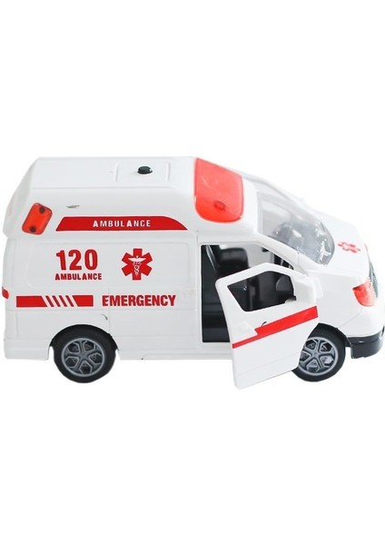 Kızılkaya oyuncak YY2020-17A Çek Bırak Sesli ve Işıklı Ambulans Minibüs -Kızılkaya Oyuncak