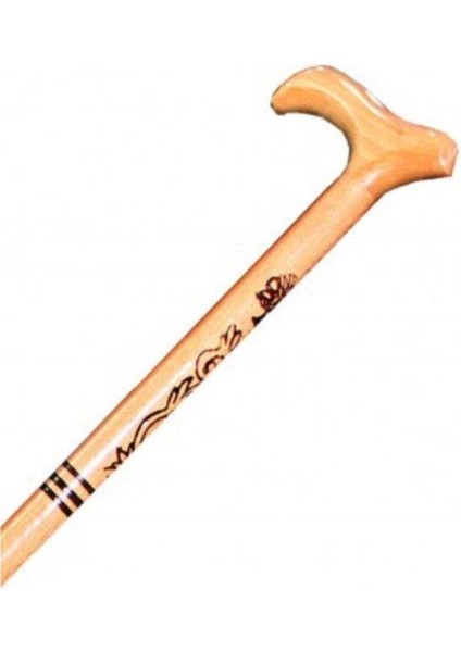 Ahşap Işlemeli Baston Ağaç Baston Kayın Gürgen Ağacı Baston