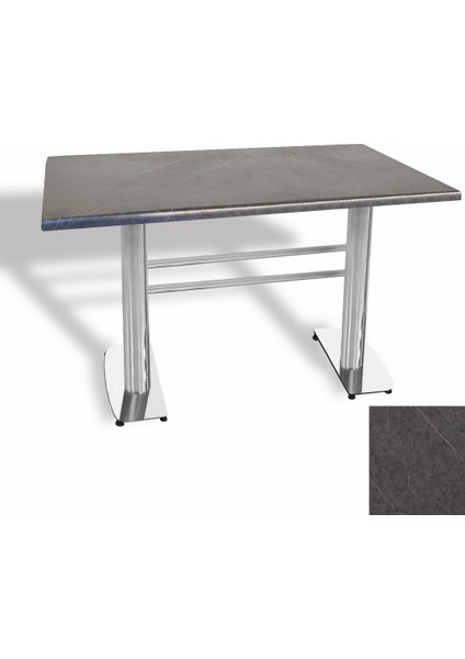 Tokyo Werzalit Masa 70X120 (Kromnikel) - Grey Marble