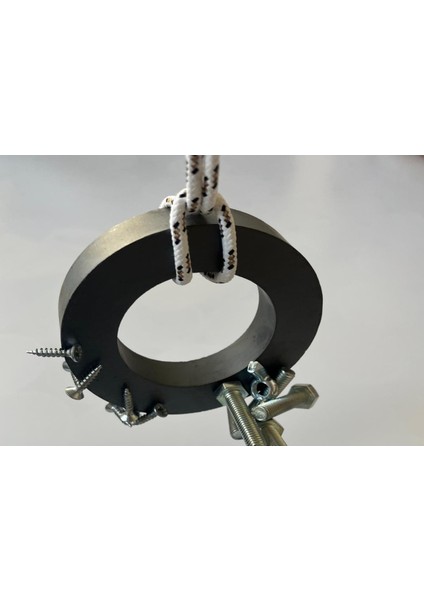 Inşaat Şantiye Çivi Vida Toplama Mıknatısı - Metal Toplayıcı Halatlı Güçlü Halka Mıknatıs 100 x 60 x 20 fiyatları