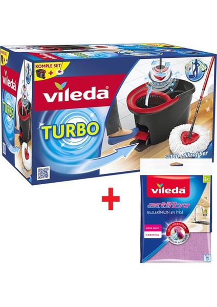 Turbo Pedallı Sistem 2'li Actifibre Mikrofiber Bez