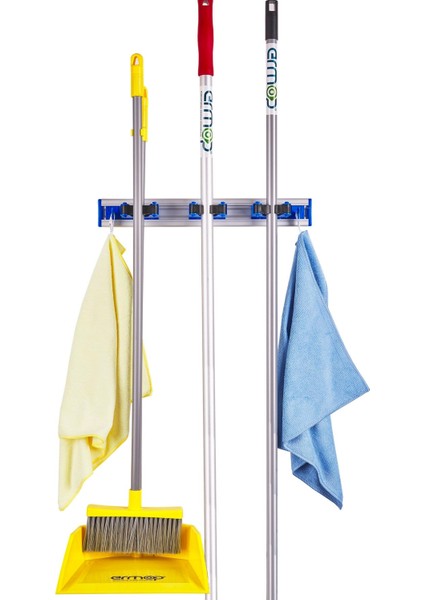 Tekno Trust Temizlik Aleti Askılığı Mopas Mop ve Paspas Askılığı 2'li modelleri