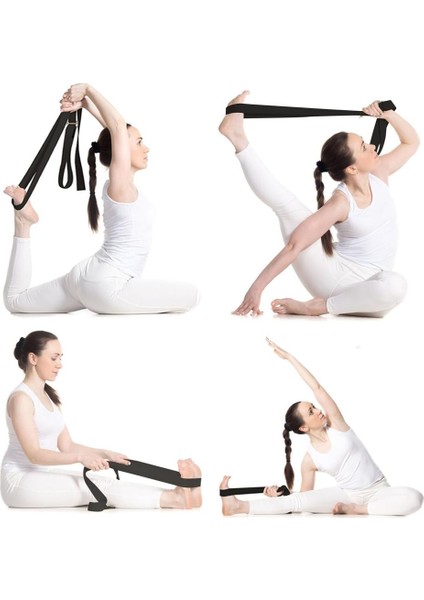 1 Adet 250 cm Taşınabilir Pamuklu Yoga Germe Kayışı Eğitim Kemeri Bacak Fitness Egzersiz Spor Salonu